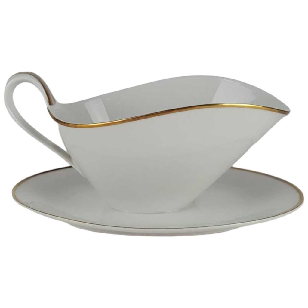 [458138647] Sauciere Goldrand 1tlg Mitterteich Form 7106 weiß mit Bavaria gebraucht - gut Bild 2