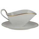 [458138647] Sauciere Goldrand 1tlg Mitterteich Form 7106 weiß mit Bavaria gebraucht - gut Bild 2