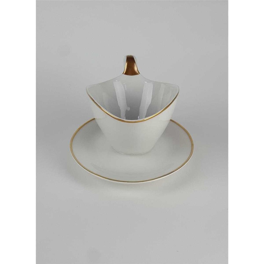 [458138647] Sauciere Goldrand 1tlg Mitterteich Form 7106 weiß mit Bavaria gebraucht - gut Bild 4