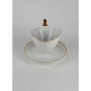 [458138647] Sauciere Goldrand 1tlg Mitterteich Form 7106 weiß mit Bavaria gebraucht - gut Bild 4