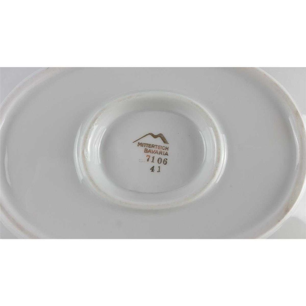 [458138647] Sauciere Goldrand 1tlg Mitterteich Form 7106 weiß mit Bavaria gebraucht - gut Bild 6