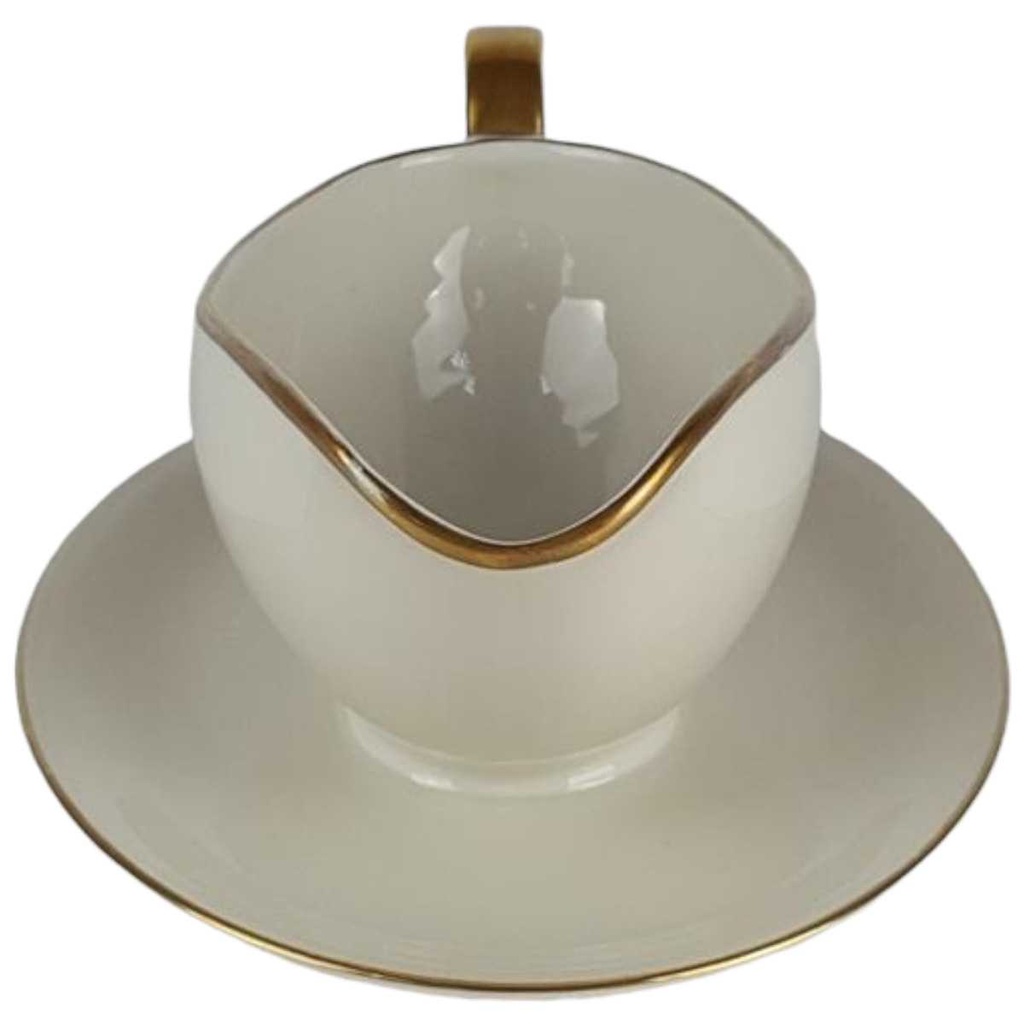 [458138657] Sauciere Goldrand Bavaria Germany Elfenbein Porzellan Beige gebraucht - gut Bild 2