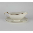 [458138657] Sauciere Goldrand Bavaria Germany Elfenbein Porzellan Beige gebraucht - gut Bild 3