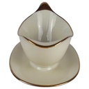 [458138658] Sauciere Goldrand Schumann Bavaria Einzelteile Elfenbein Beige gebraucht - gut Bild 2