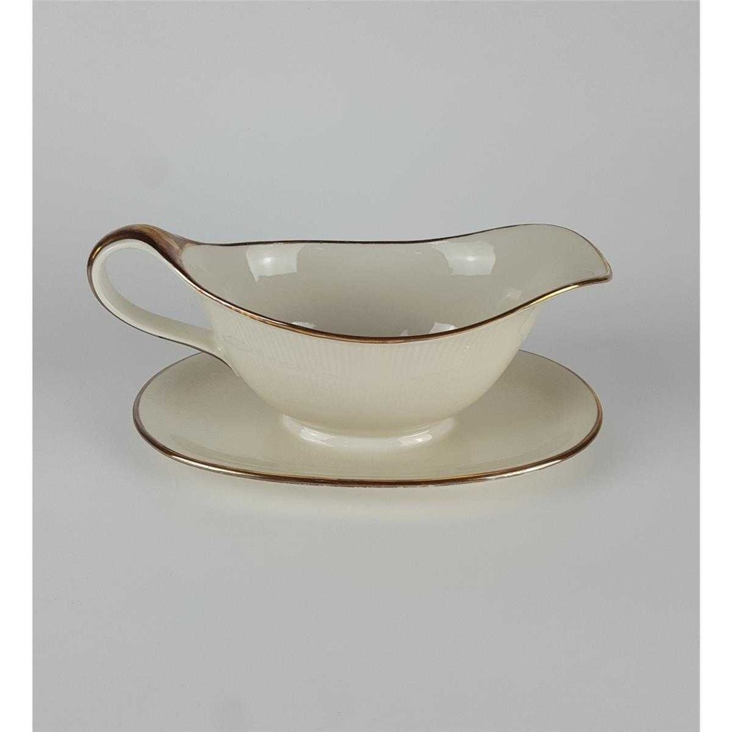 [458138658] Sauciere Goldrand Schumann Bavaria Einzelteile Elfenbein Beige gebraucht - gut Bild 3
