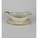 [458138658] Sauciere Goldrand Schumann Bavaria Einzelteile Elfenbein Beige gebraucht - gut Bild 3