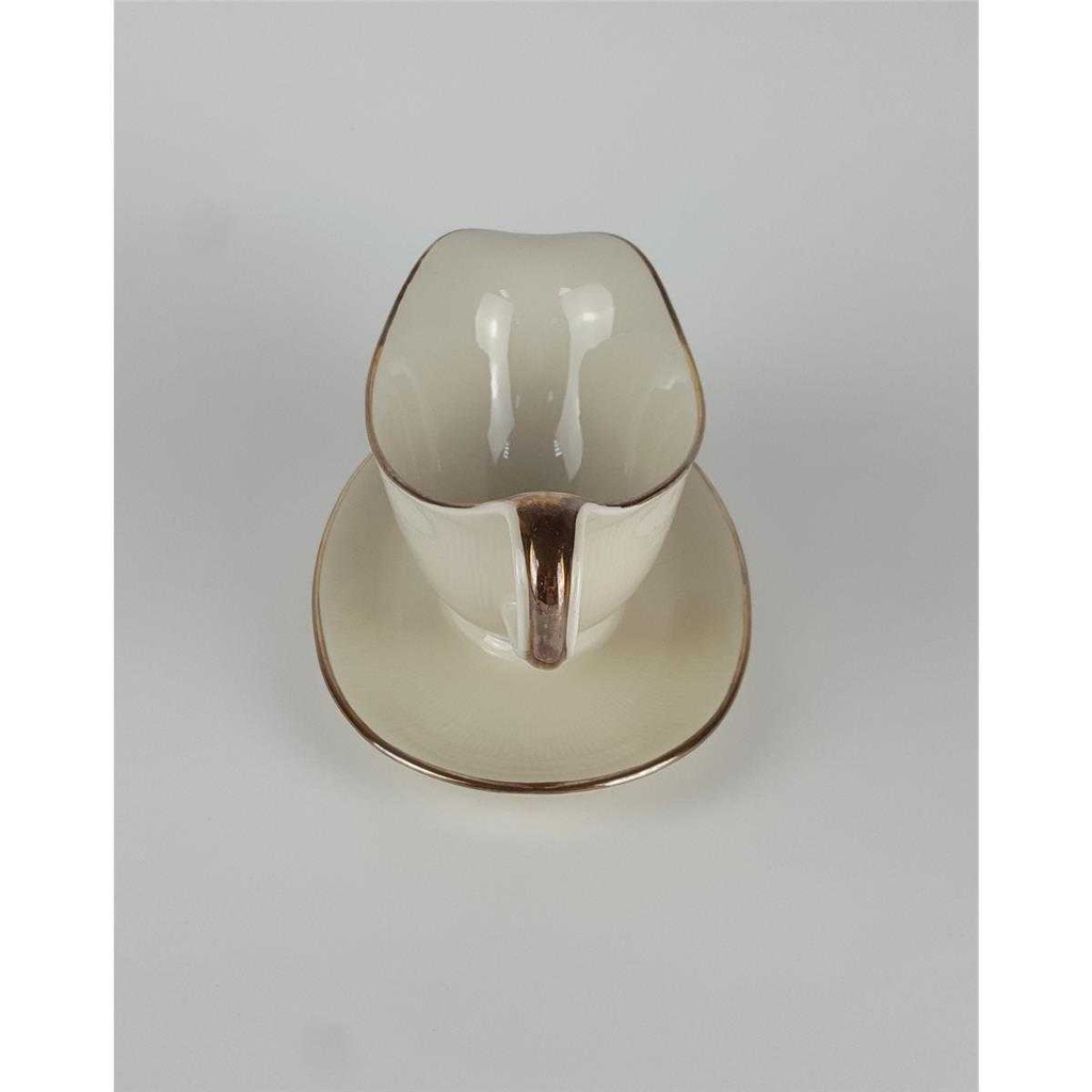 [458138658] Sauciere Goldrand Schumann Bavaria Einzelteile Elfenbein Beige gebraucht - gut Bild 4