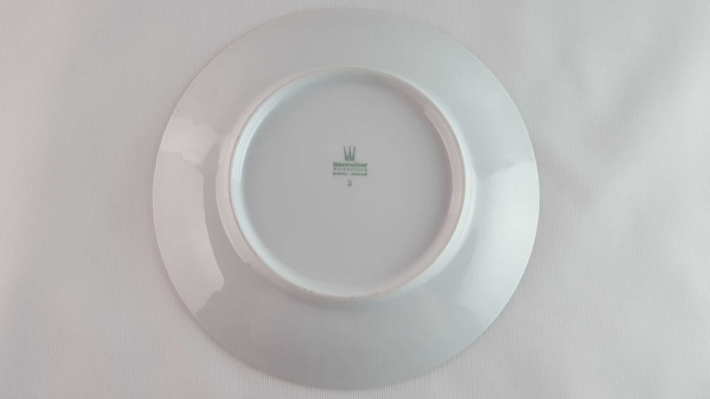 [45813867] Kuchenteller Dessertteller Frühstücksteller Goldrand 19,2 cm Bareuther Waldsassen Reliefdekor blau gebraucht - gut Bild 4