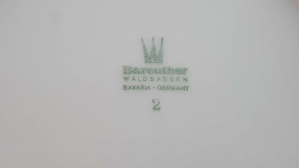 [45813867] Kuchenteller Dessertteller Frühstücksteller Goldrand 19,2 cm Bareuther Waldsassen Reliefdekor blau gebraucht - gut Bild 5