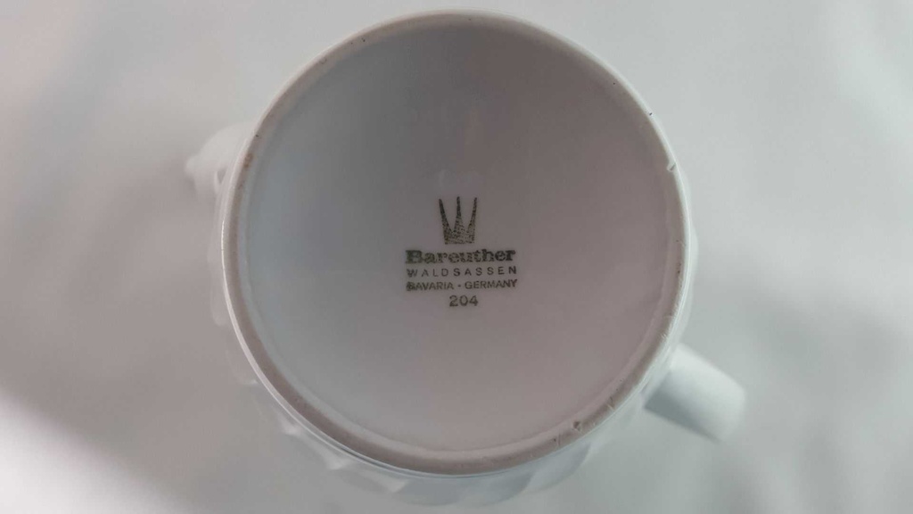 [45813869] Kaffeekanne Kanne Goldrand 1,3 L Bareuther Waldsassen Reliefdekor blau gebraucht - gut Bild 8