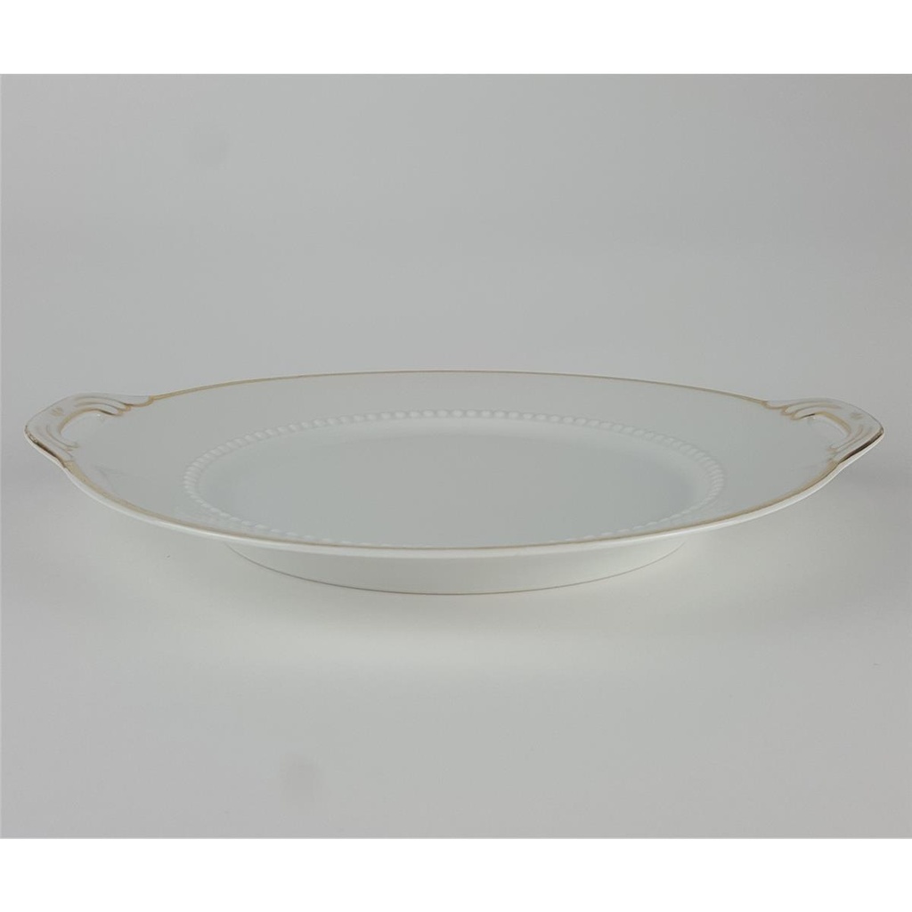 [458138744] Tortenplatte Goldrand Bavaria 26 cm Jaeger & Co Weiß gebraucht - gut Bild 3