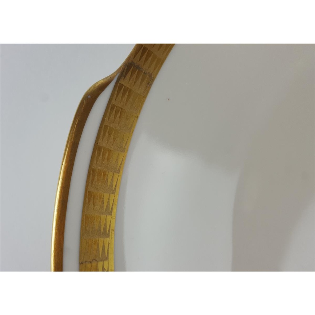 [458138746] Tortenplatte Goldrand Bavaria 25,9 cm Seltmann Vohenstrauß Weiß gebraucht - gut Bild 4