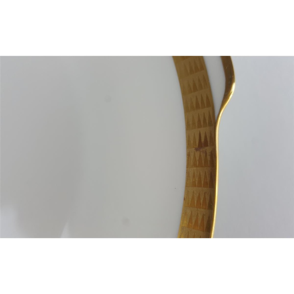 [458138746] Tortenplatte Goldrand Bavaria 25,9 cm Seltmann Vohenstrauß Weiß gebraucht - gut Bild 6