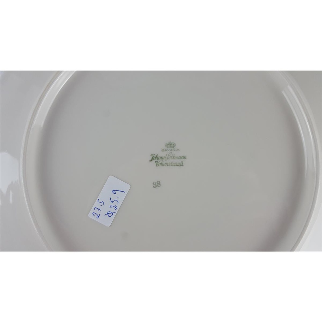 [458138746] Tortenplatte Goldrand Bavaria 25,9 cm Seltmann Vohenstrauß Weiß gebraucht - gut Bild 7