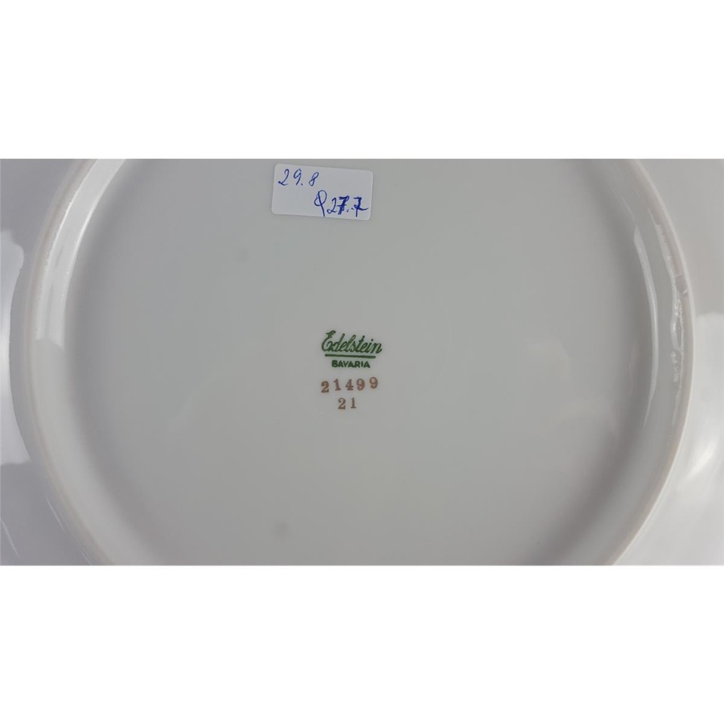 [458138747] Tortenplatte Goldrand Bavaria 27,7 cm Edelstein Weiß gebraucht - gut Bild 6