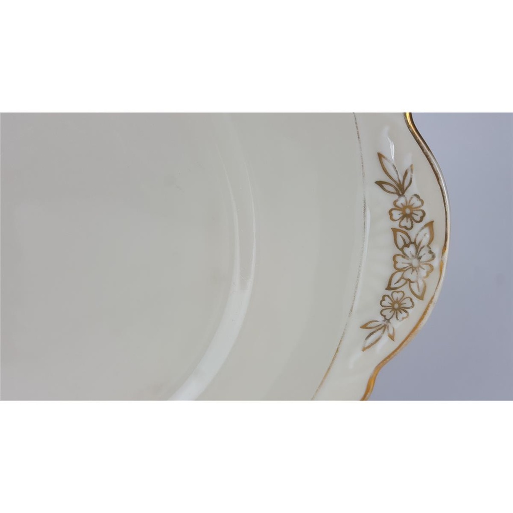 [458138754] Tortenplatte Goldrand Bavaria 27,2 cm Winterling Elfenbein gebraucht - gut Bild 2