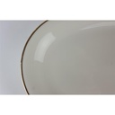 [2119034] Steakplatte Goldrand Bavaria 31x19 cm Porzellan Elfenbein gebraucht - gut Bild 4