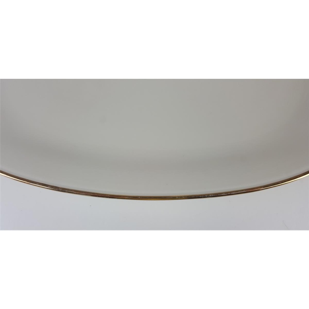 [2119034] Steakplatte Goldrand Bavaria 31x19 cm Porzellan Elfenbein gebraucht - gut Bild 5