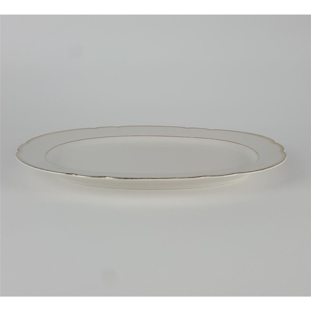 [458138765] Steakplatte Goldrand Selb 28x19 cm Hutschenreuther gebraucht - akzeptabel Bild 2