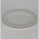 [458138765] Steakplatte Goldrand Selb 28x19 cm Hutschenreuther gebraucht - akzeptabel Bild 3