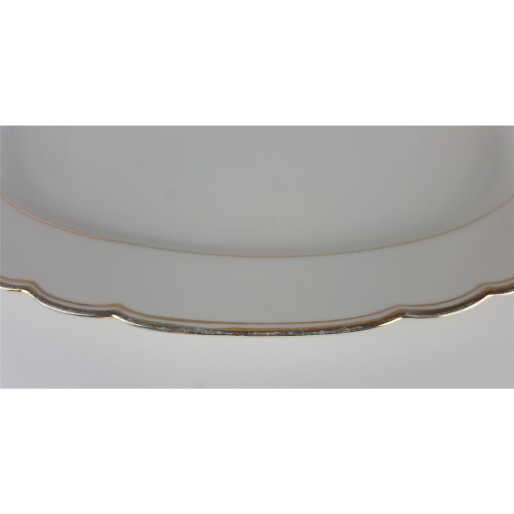 [458138765] Steakplatte Goldrand Selb 28x19 cm Hutschenreuther gebraucht - akzeptabel Bild 4