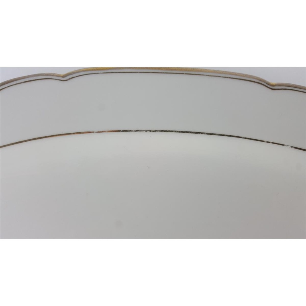 [458138765] Steakplatte Goldrand Selb 28x19 cm Hutschenreuther gebraucht - akzeptabel Bild 6