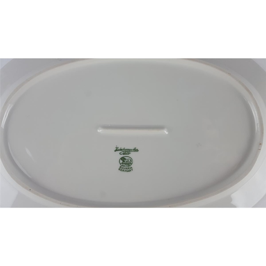 [458138765] Steakplatte Goldrand Selb 28x19 cm Hutschenreuther gebraucht - akzeptabel Bild 7