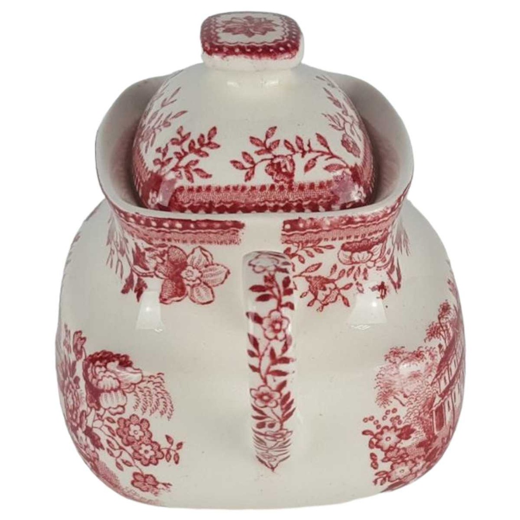 [458138795] Zuckerdose Alfred Meakin Tonquin Rot gebraucht - gut Bild 2
