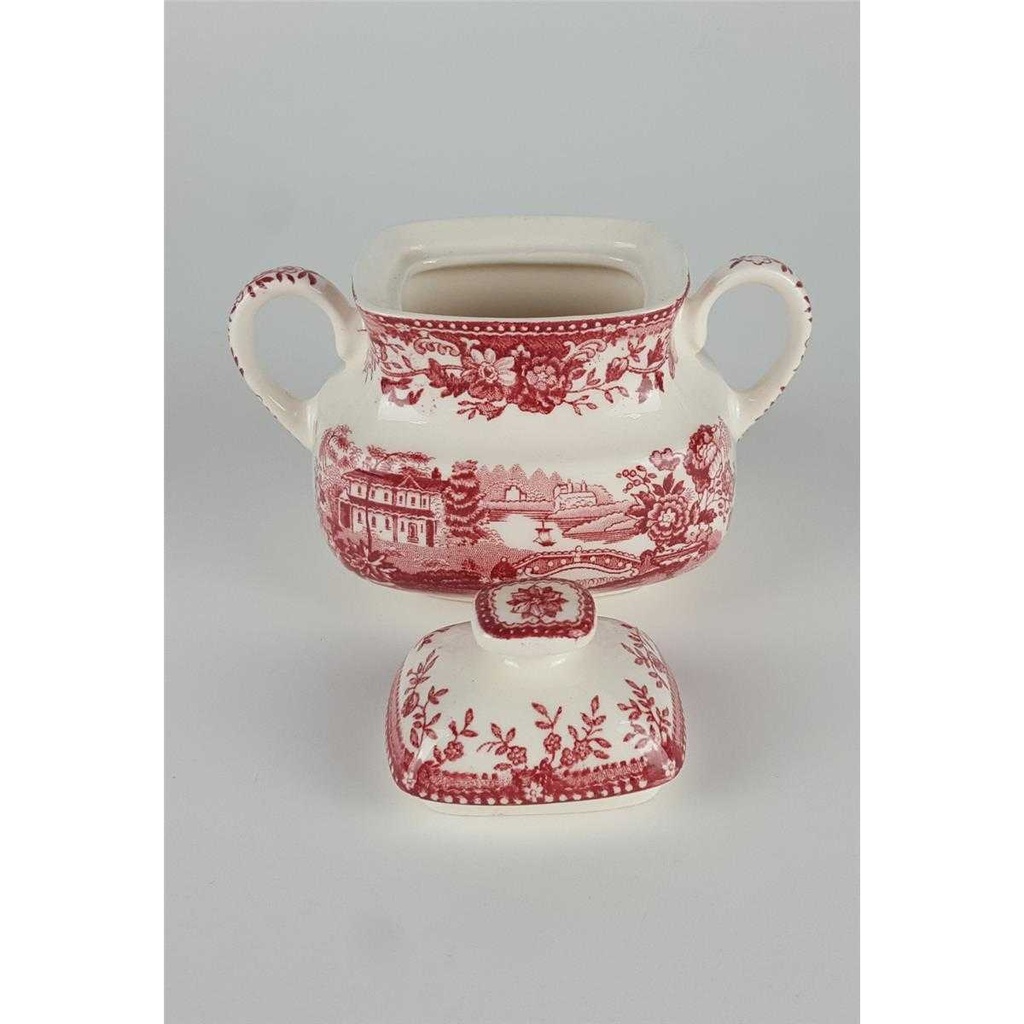 [458138795] Zuckerdose Alfred Meakin Tonquin Rot gebraucht - gut Bild 4