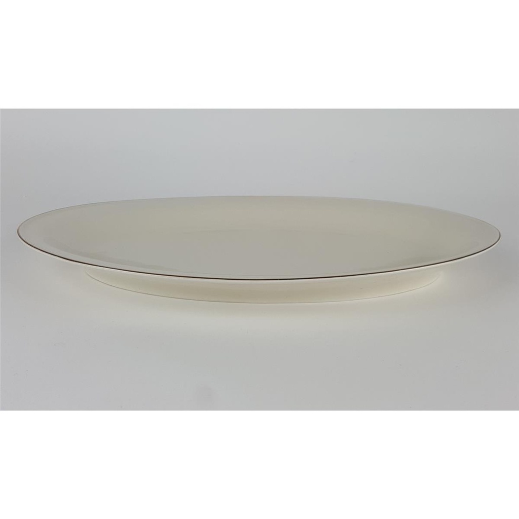 [2119036] Steakplatte Goldrand Bavaria 32x21 cm Porzellan Elfenbein gebraucht - gut Bild 2