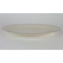 [2119036] Steakplatte Goldrand Bavaria 32x21 cm Porzellan Elfenbein gebraucht - gut Bild 2