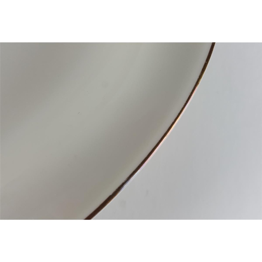 [2119036] Steakplatte Goldrand Bavaria 32x21 cm Porzellan Elfenbein gebraucht - gut Bild 5