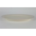 [2119037] Steakplatte Goldrand Bavaria 34x24 cm Porzellan Elfenbein gebraucht - gut Bild 2