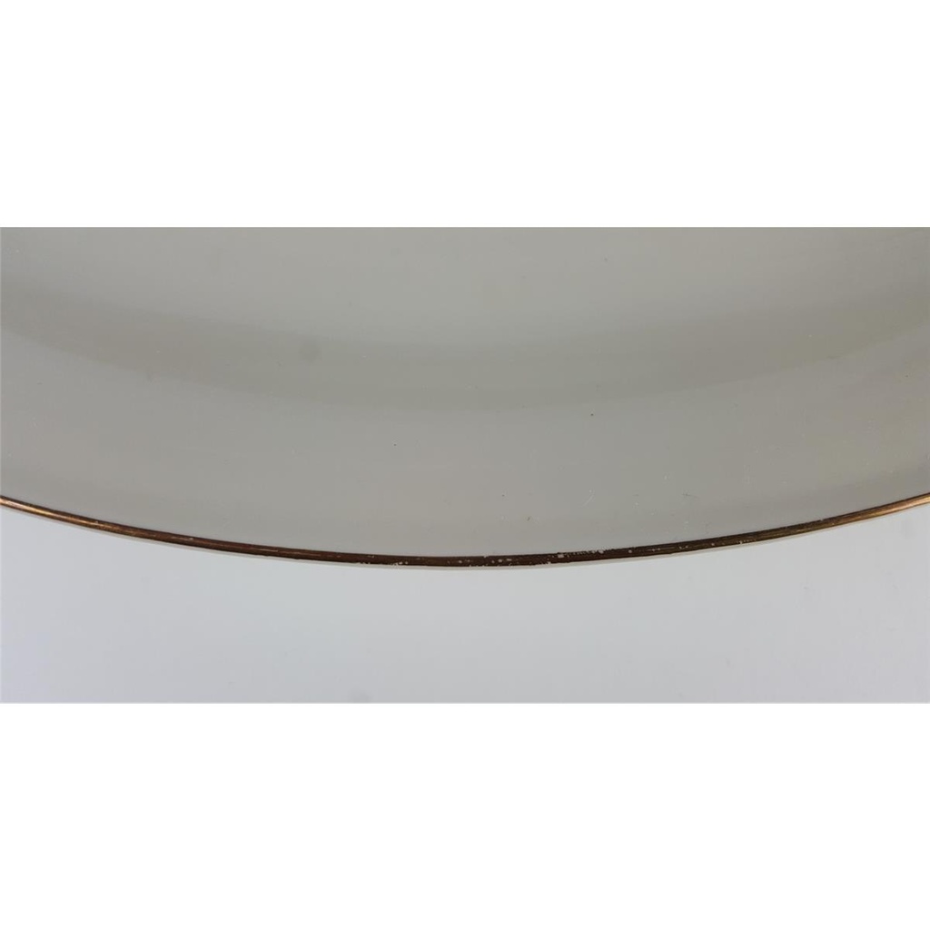 [2119037] Steakplatte Goldrand Bavaria 34x24 cm Porzellan Elfenbein gebraucht - gut Bild 4