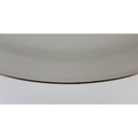 [2119037] Steakplatte Goldrand Bavaria 34x24 cm Porzellan Elfenbein gebraucht - gut Bild 4