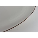 [2119037] Steakplatte Goldrand Bavaria 34x24 cm Porzellan Elfenbein gebraucht - gut Bild 5