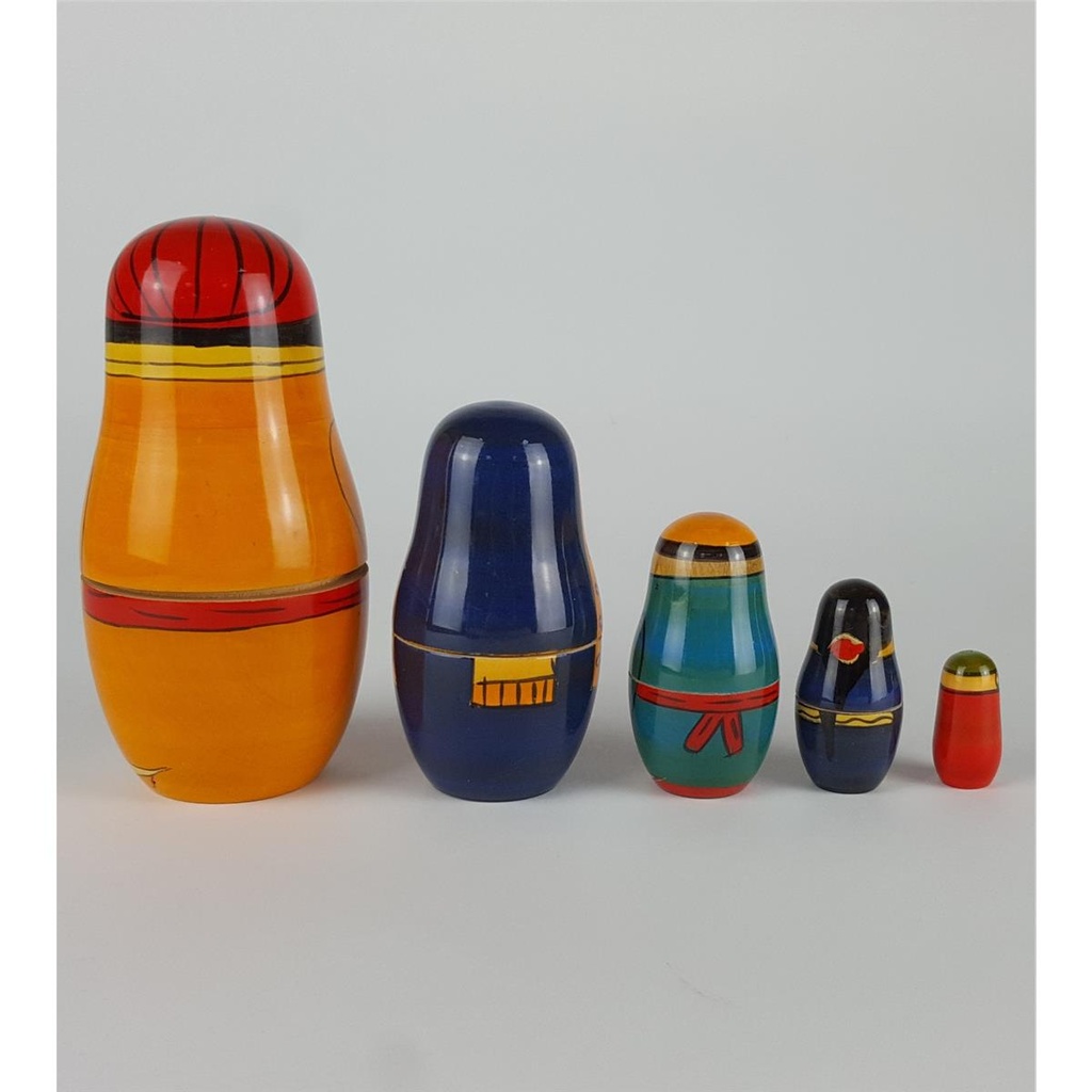 [458138805] Figur Skulptur Russische Matroschka Holzpuppe 5 Puppen Geschenk Souvenir H 13,5 cm Bild 2