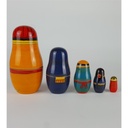 [458138805] Figur Skulptur Russische Matroschka Holzpuppe 5 Puppen Geschenk Souvenir H 13,5 cm Bild 2