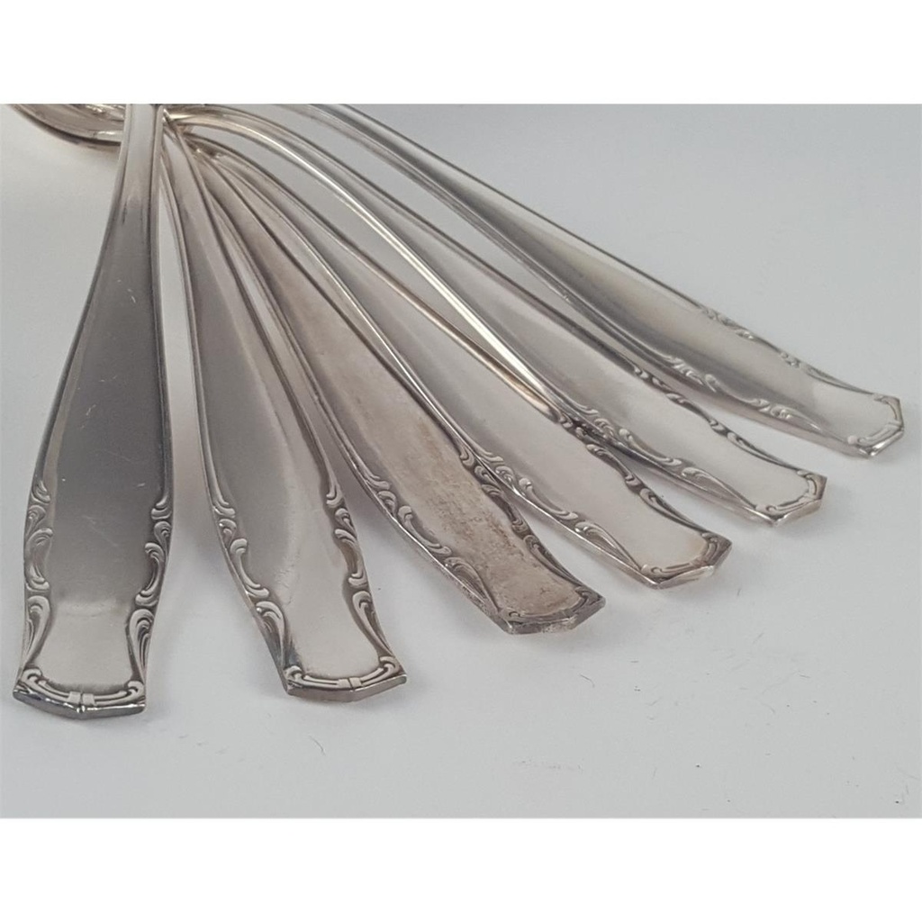 [2119040] 6er Set Kierdorf Solingen 100er Silber Auflage versilberte Esslöffel 20,6 cm Bild 4