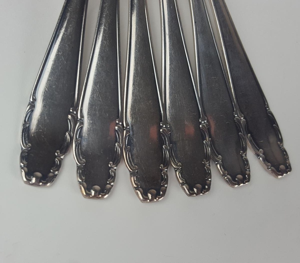[2119042] 6er Set Paul Wirths Rokoko 100er Silberauflage versilbert Kuchengabeln 15,3 cm Bild 4