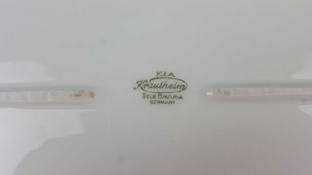 [458138891] Dessertteller Königskuchenplatte 34,8x15,6 cm K & A Krautheim Bavaria Selb gebraucht - gut Bild 6