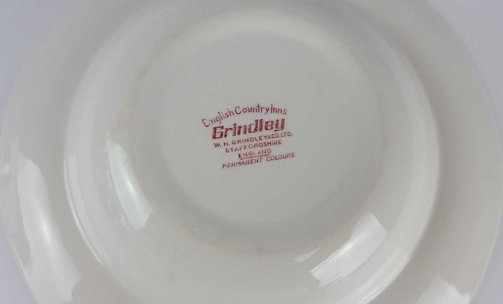 [458138937] Suppenteller 23 cm Grindley English Country Inns Rot gebraucht - sehr gut Bild 4