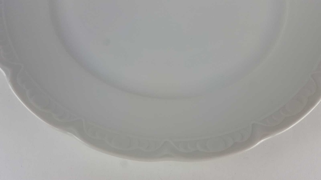 [458138948] Kuchenteller Dessertteller 19,5 cm Mitterteich Unbekannte Formen Relief weiß Bavaria gebraucht - gut Bild 3