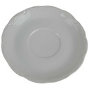 [458138949] Untertasse 14,3 cm Mitterteich Unbekannte Formen Relief weiß Bavaria gebraucht - gut Bild 2