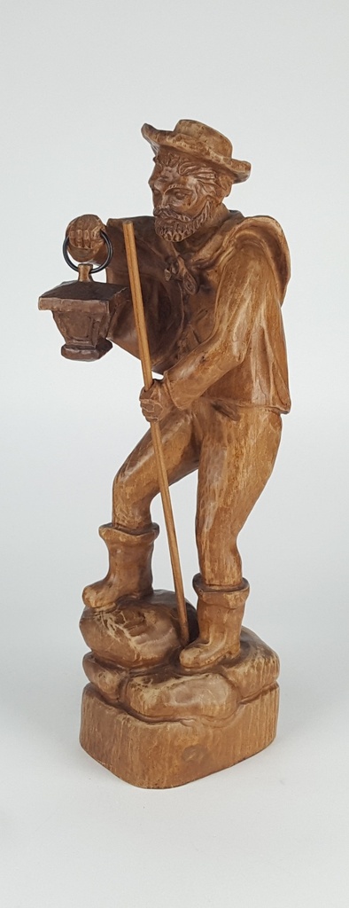 [458138952] Holzfigur Holzskulptur Nachtwächter mit Laterne H 43 cm Bild 4