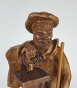 [458138952] Holzfigur Holzskulptur Nachtwächter mit Laterne H 43 cm Bild 5