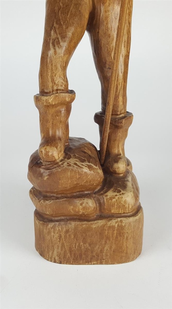 [458138952] Holzfigur Holzskulptur Nachtwächter mit Laterne H 43 cm Bild 6