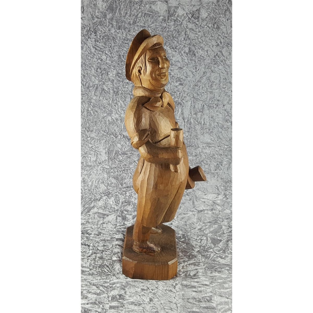 [458138982] Holzfigur Holzskulptur Mann mit Weinglas Weintrinker H 51 cm Bild 2