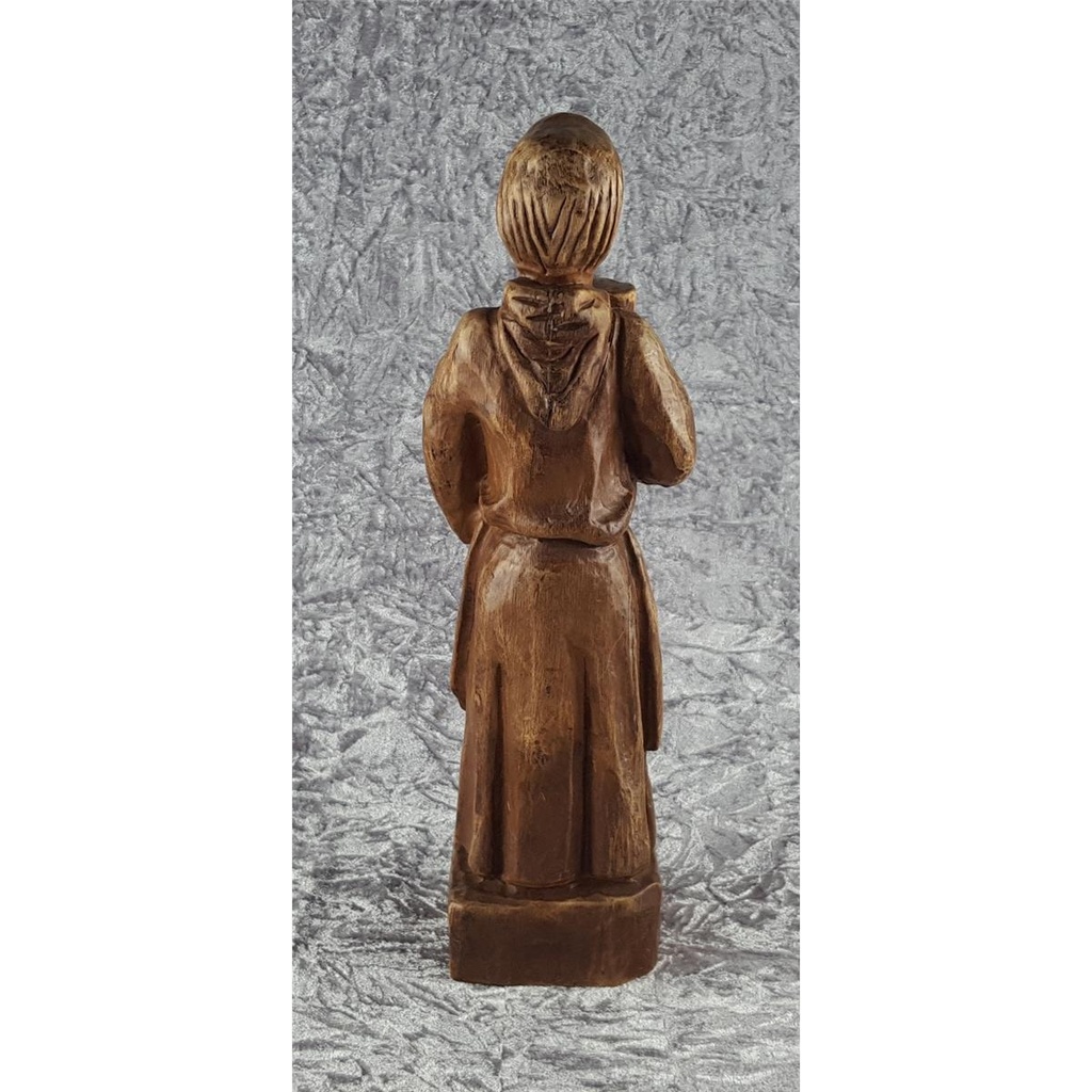 [458138985] Holzfigur Holzskulptur Mönch mit Weinkelch Spain H 38,3 cm Bild 3