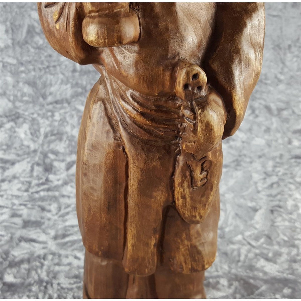 [458138985] Holzfigur Holzskulptur Mönch mit Weinkelch Spain H 38,3 cm Bild 6